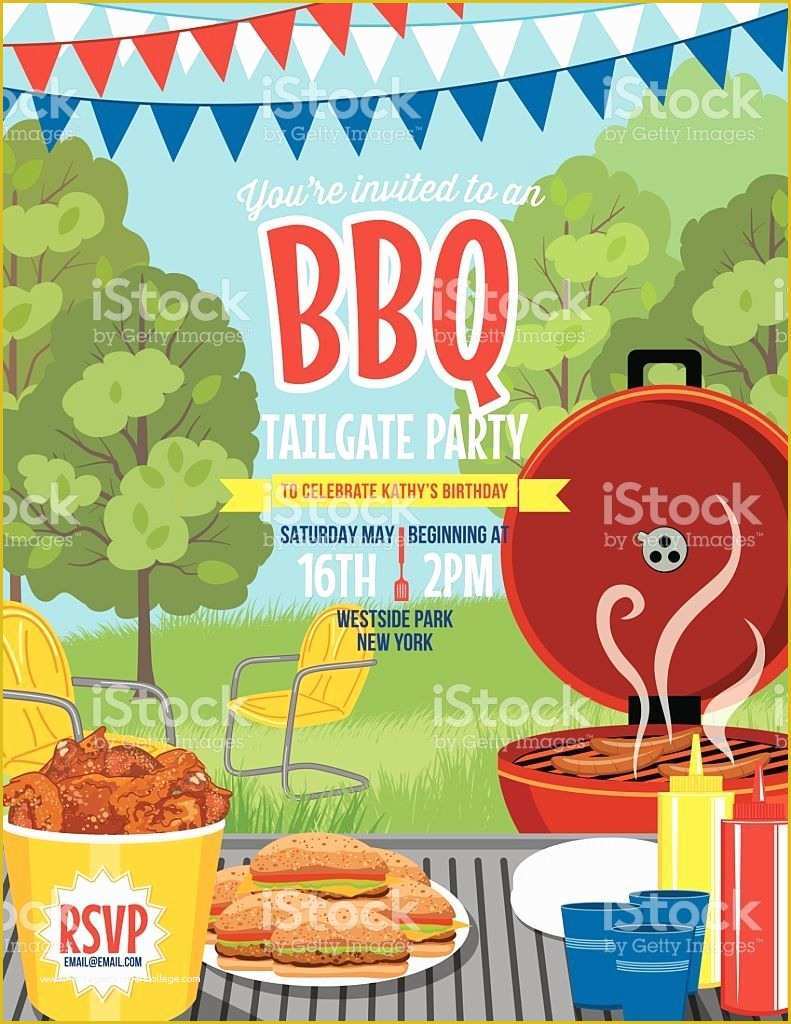 Free Tailgate Party Flyer Template Of Summer Picnic and Bbq Invitation Flyer or Template Text