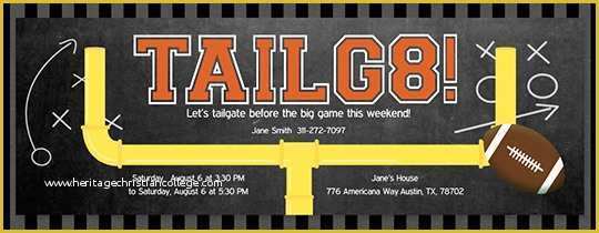 Free Tailgate Party Flyer Template Of Tailgating Party Online Free Invitations