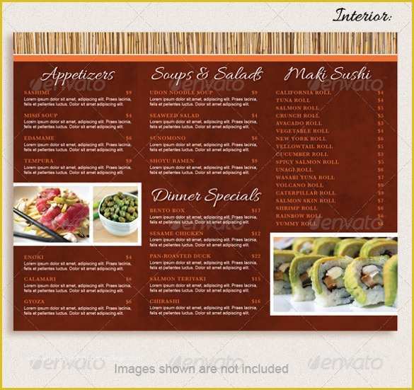 Free Take Out Menu Templates for Word Of 20 Take Out Menu Templates – Free Sample Example format