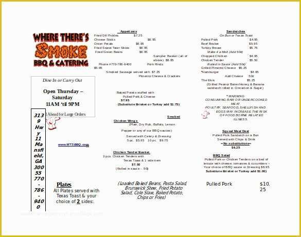 Free Take Out Menu Templates for Word Of 20 Take Out Menu Templates – Free Sample Example format