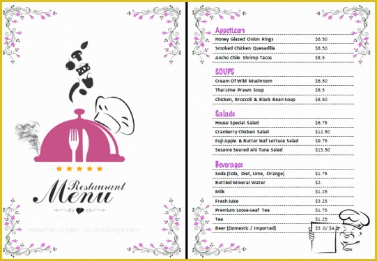 Free Take Out Menu Templates for Word Of 21 Free Free Restaurant Menu Templates Word Excel formats
