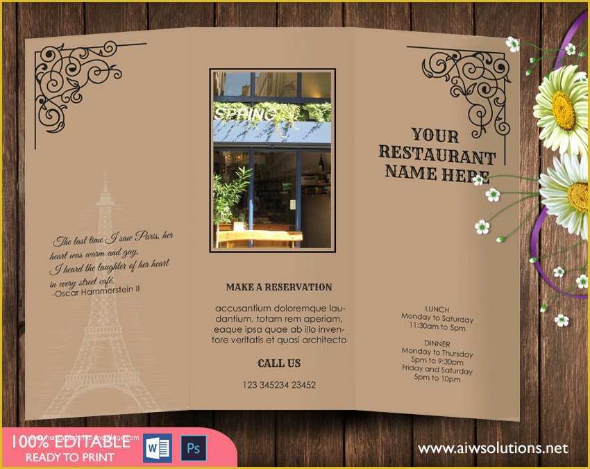 Free Take Out Menu Templates for Word Of Design & Templates Tri Fold Take Out Menu Menu Templates