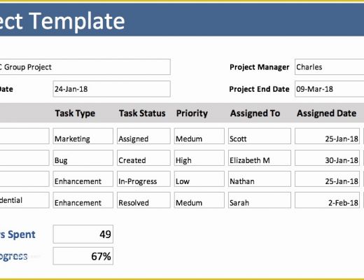 Free Task Management Templates Of Free Excel Templates