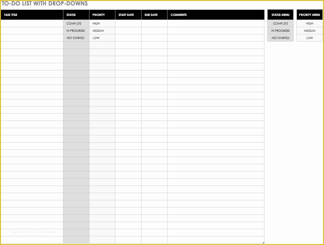 Free Task Management Templates Of Free to Do List Templates In Excel