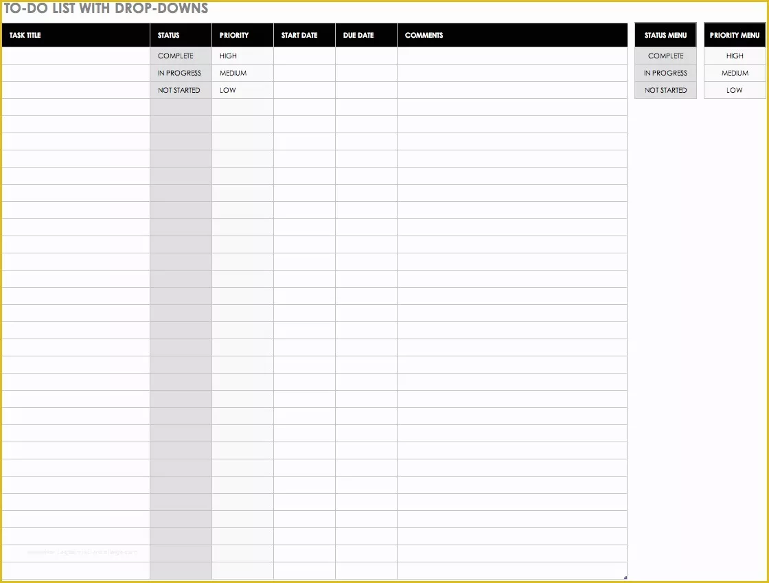 Free Task Management Templates Of Free to Do List Templates In Excel