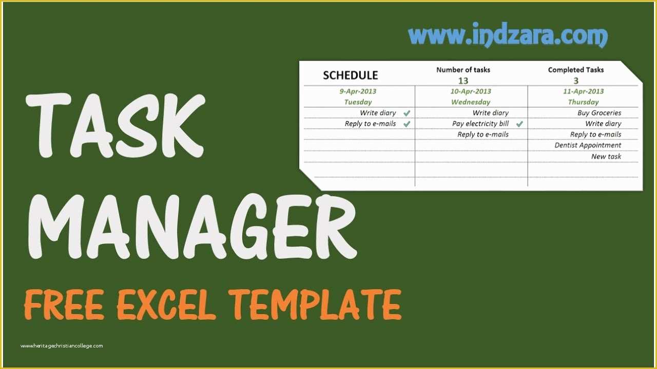 Free Task Management Templates Of Task Manager Excel Template