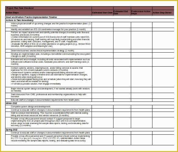 Free Task Template Of Task Checklist Template – 8 Free Word Excel Pdf