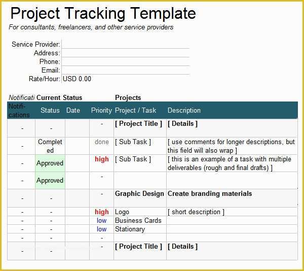 Free Task Tracker Template Of 6 Sample Project Tracking Templates to Download
