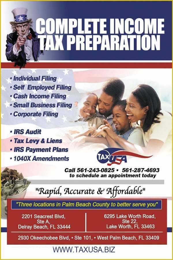 Free Tax Preparation Flyers Templates Of Rapid Accurate Affordable Heritagechristiancollege
