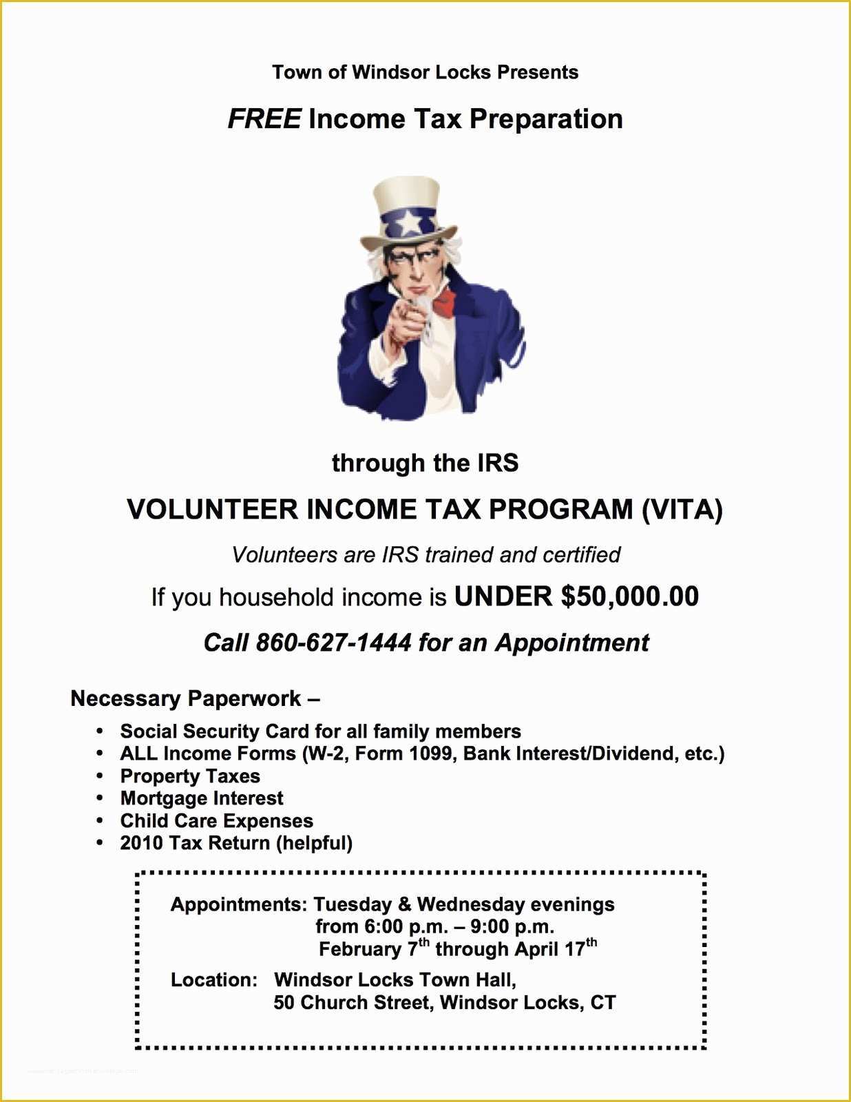 Free Tax Preparation Flyers Templates Of Save Windsor Locks Frompo