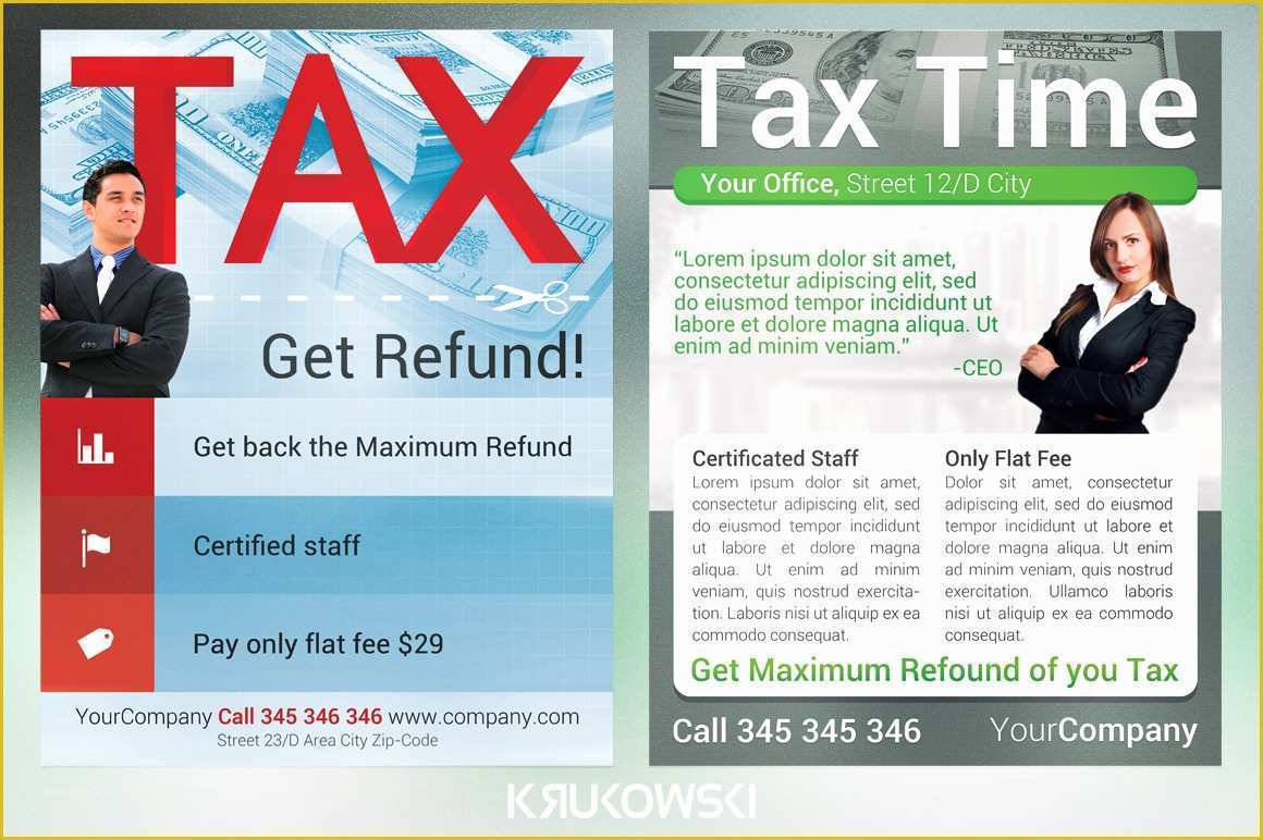 Free Tax Preparation Flyers Templates Of Tax Service Flyers Bundle Flyer Templates On Creative Market