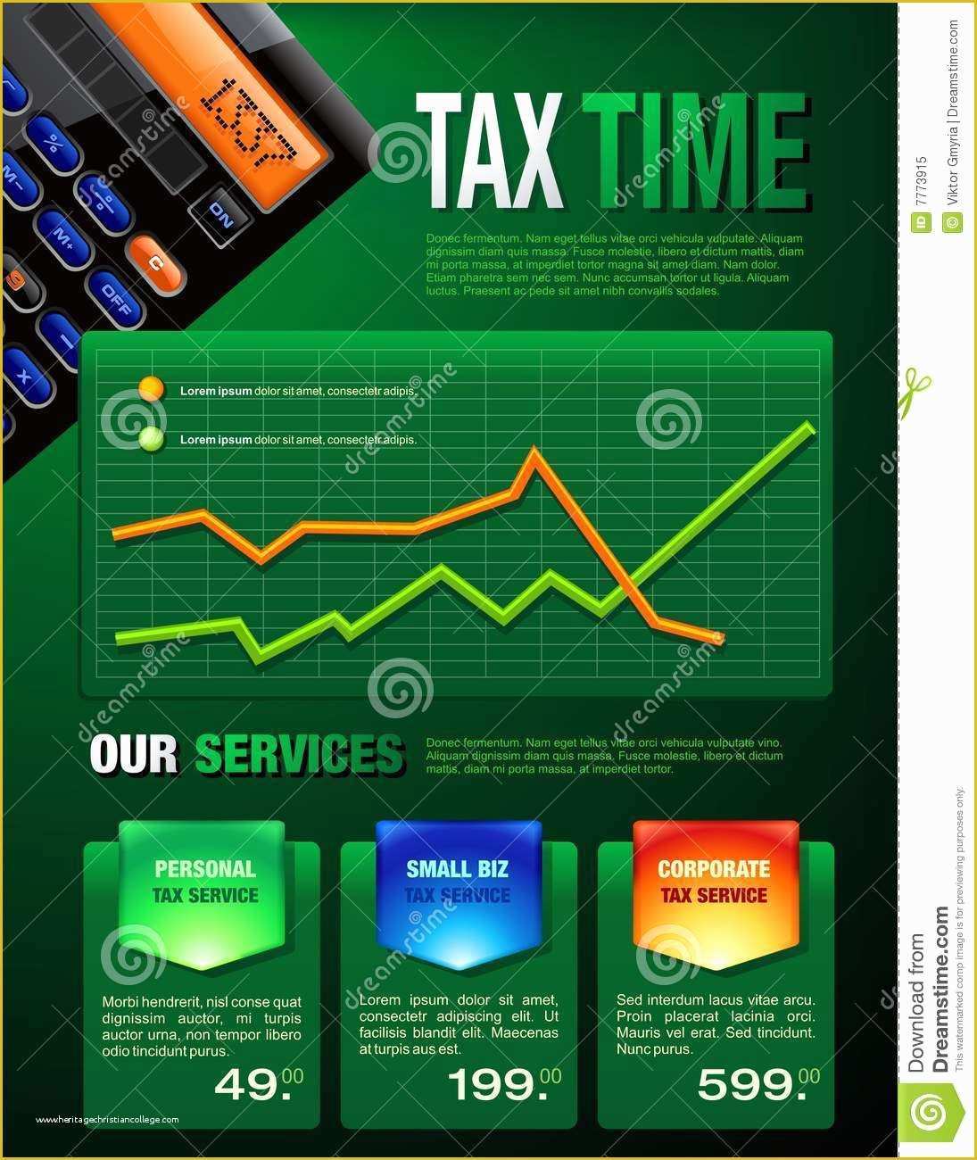 Free Tax Preparation Flyers Templates Of Tax Services Brochure Stock Vector Image Of forecasting