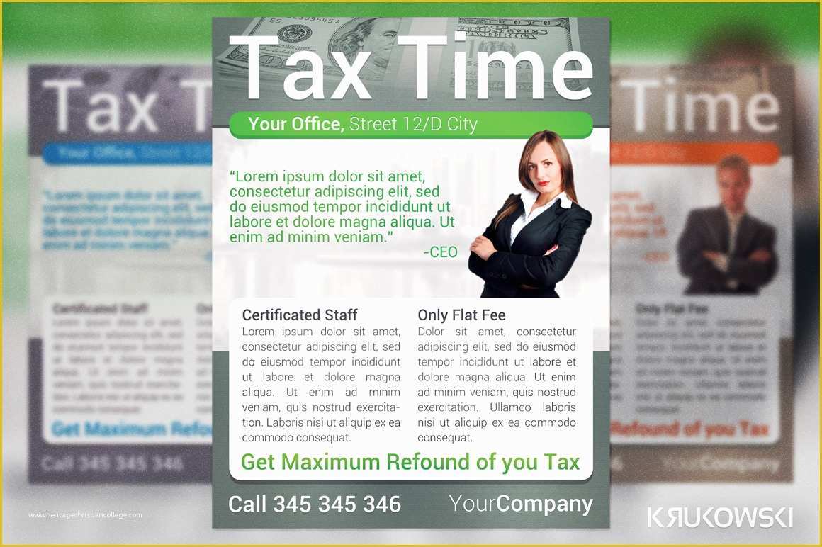 Free Tax Preparation Flyers Templates Of Tax Time Flyer Flyer Templates On Creative Market