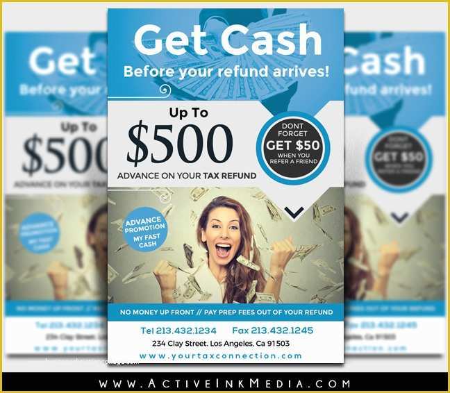 Free Tax Preparation Website Templates Of Tax Refund Flyer Template