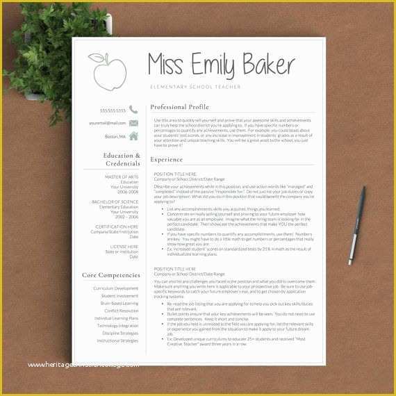 Free Teacher Cv Template Of Best 25 Teacher Resume Template Ideas On Pinterest