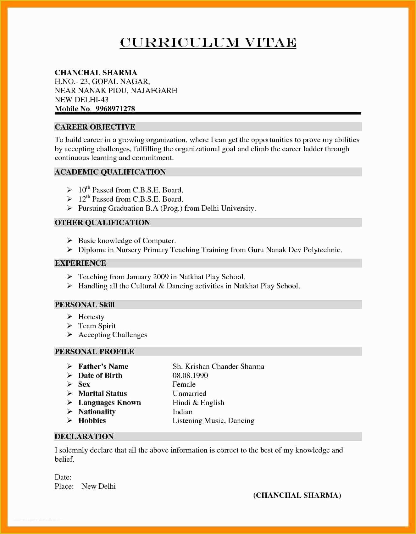 Free Teacher Cv Template Of Education Resume Template Word