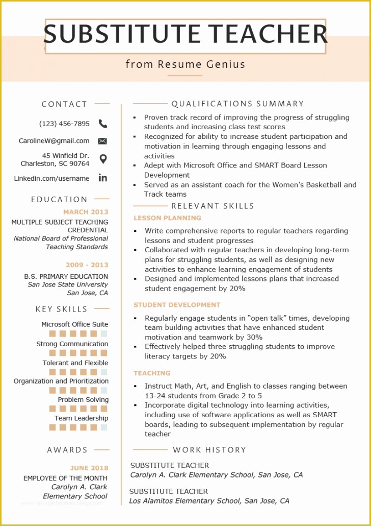 57 Free Teacher Cv Template