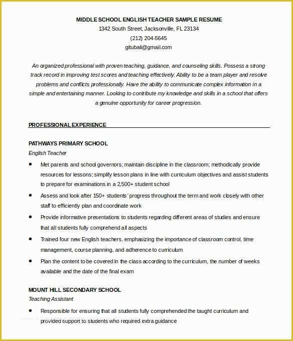 Free Teacher Cv Template Of How to Make A Good Teacher Resume Template