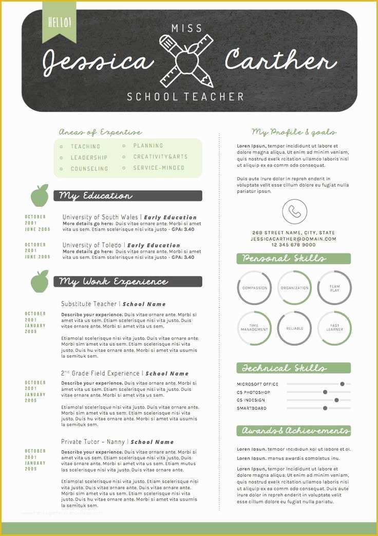 Free Teacher Cv Template Of Resume Template Cv Template Cover Letter for Word 4