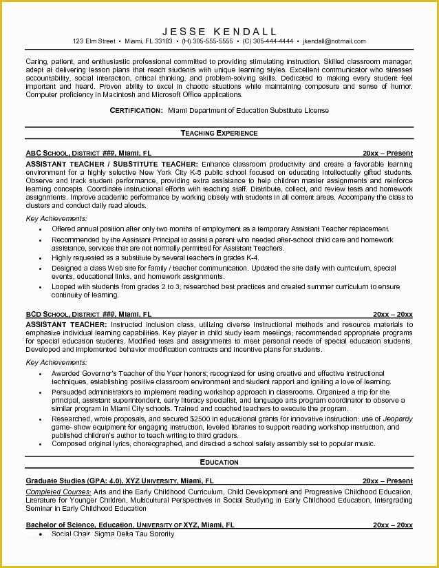 Free Teacher Cv Template Of Teacher Resume Doc Best Resume Collection