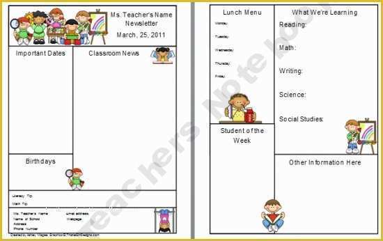 Free Teacher Newsletter Templates Microsoft Word Of Free Newsletter Template the File is to Be Opened In