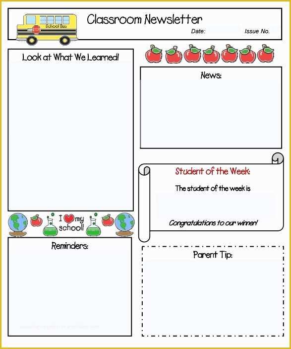 Free Teacher Newsletter Templates Microsoft Word Of Free Teacher Newsletter Templates Word