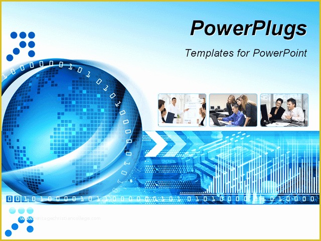 Free Technology Powerpoint Templates Of Powerpoint Template A Globe with A Number Of