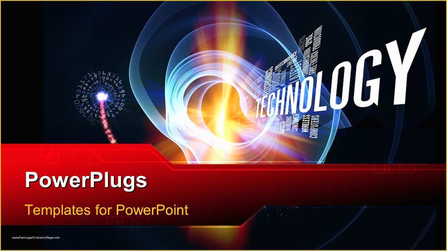 Free Technology Powerpoint Templates Of Powerpoint Template Technology Words and Abstract forms