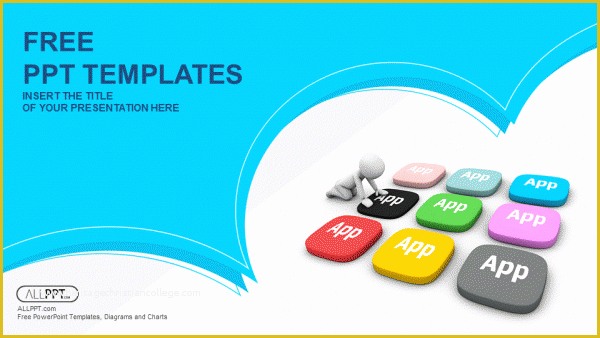Free Technology Powerpoint Templates Of Set Of Square Web buttons Powerpoint Templates