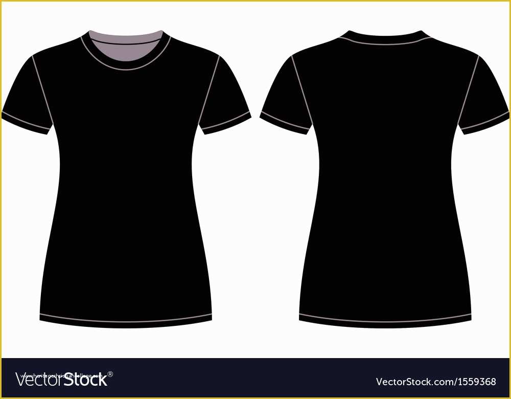 Free Tee Shirt Template Of Black T Shirt Design Template Royalty Free ...