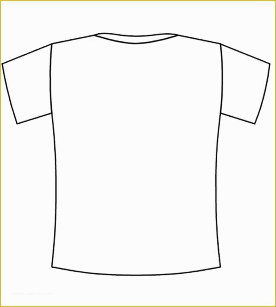 Free Tee Shirt Template Of Blank Back Tshirt Coloring Squared