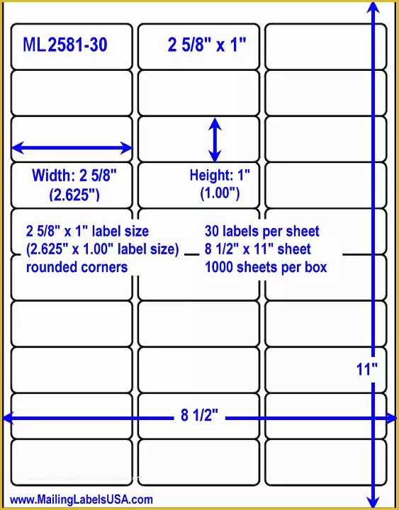 Free Template for Address Labels 30 Per Sheet Of Label Template 5160