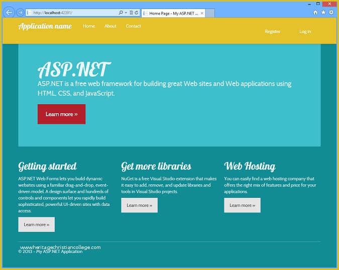 Free Template for asp Net Web Application Of Creating asp Net Web Projects In Visual Studio 2013
