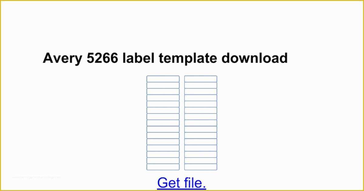 Free Template for Avery 5366 File Folder Labels Of Free Avery 5066 Label Template