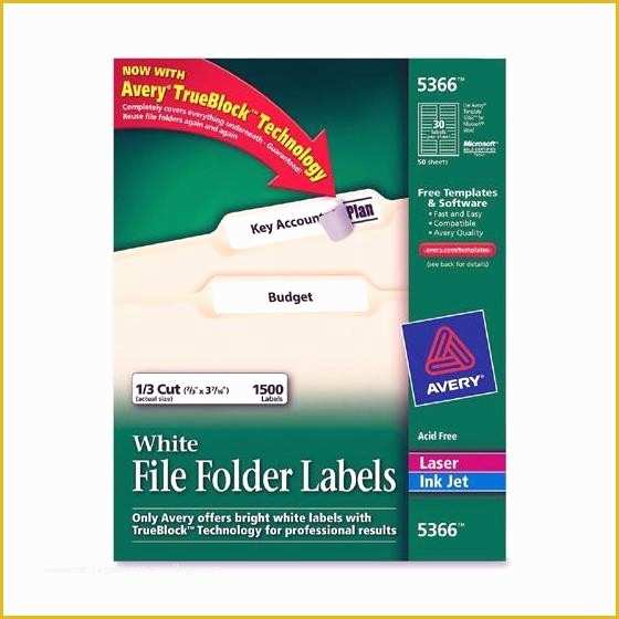 Free Template for Avery 5366 File Folder Labels Of Free Avery Templates 5366