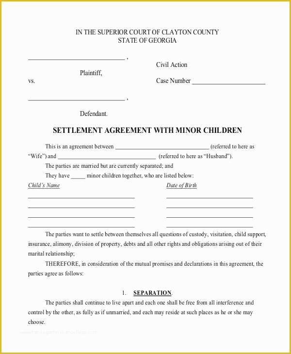 Free Template for Child Support Agreement Of 10 Child Support Agreement Templates Pdf Doc