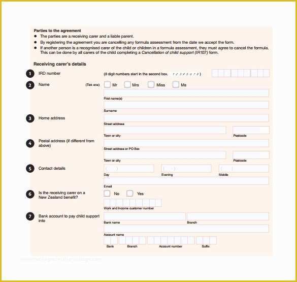 Free Template for Child Support Agreement Of 10 Sample Child Support Agreement Templates Pdf