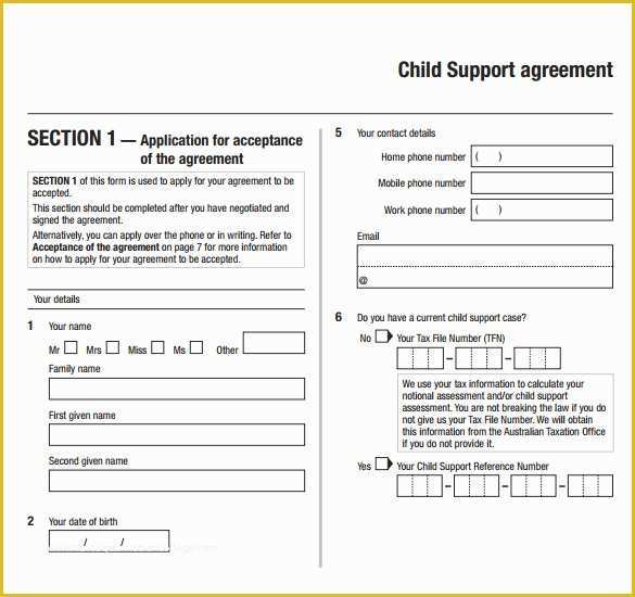Free Template for Child Support Agreement Of Child Support Agreement 9 Download Free Documents In Pdf
