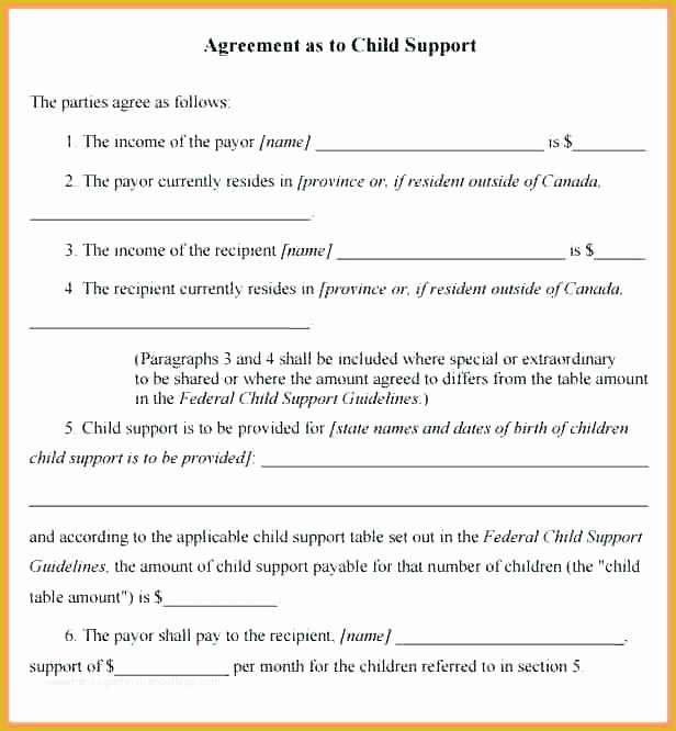 Free Template for Child Support Agreement Of Custody Arrangement Template – Virtualisfo