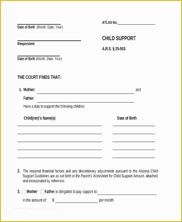 Free Template for Child Support Agreement Of Private Child Support Agreement Template Unique Notarized
