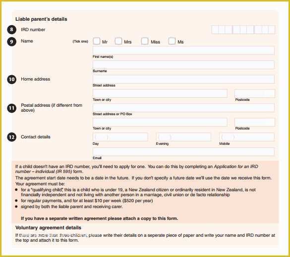 Free Template for Child Support Agreement Of Sample Child Support Agreement 5 Documents In Pdf Word