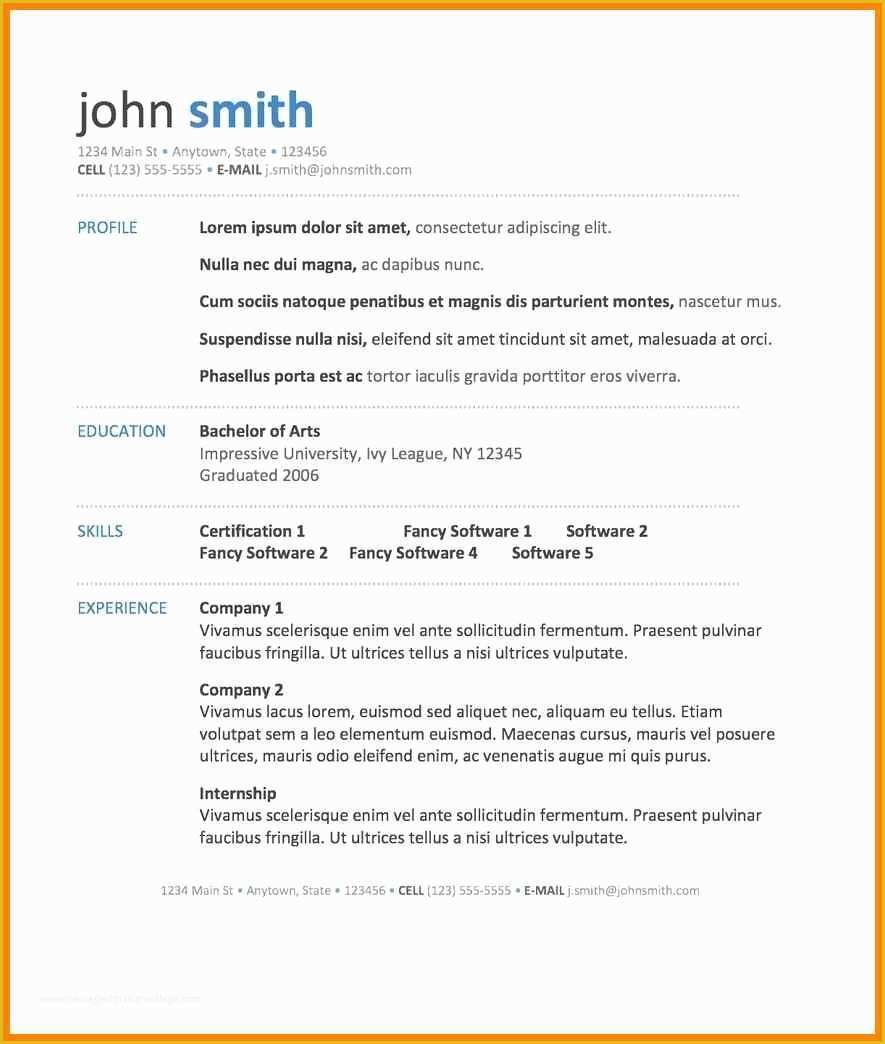 Free Template for Cv In Word Of 18 Best Word Resume Template
