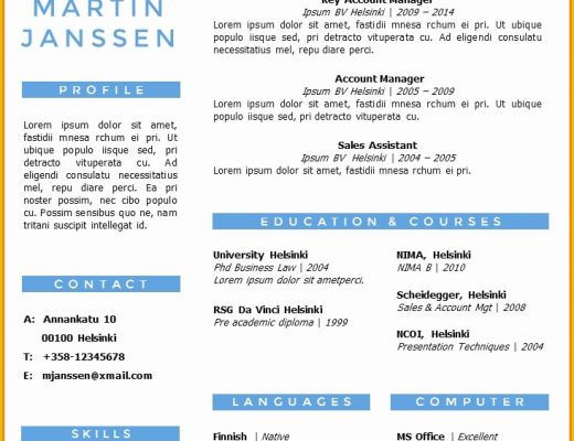 Free Template for Cv In Word Of 6 English Cv Model Word