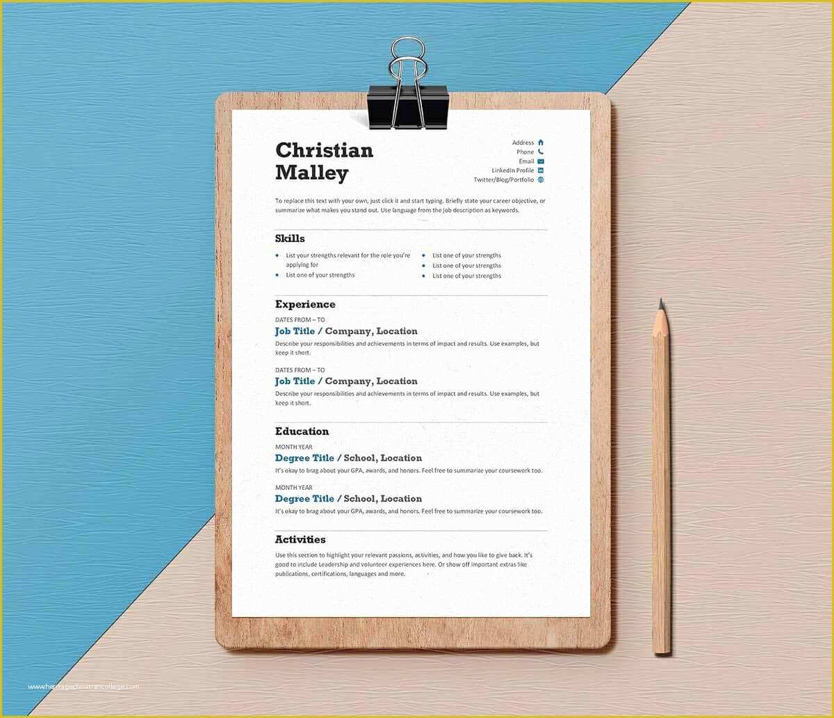Free Template for Cv In Word Of Resume Templates for Word Free 15 Examples for Download