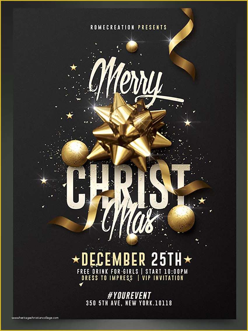 Free Template for Holiday Party Flyer Of 50 Amazing Christmas and New Year S Eve Flyers for the