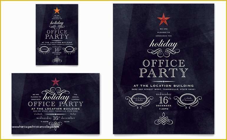 Free Template for Holiday Party Flyer Of Fice Holiday Party Flyer &amp; Ad Template Word &amp; Publisher