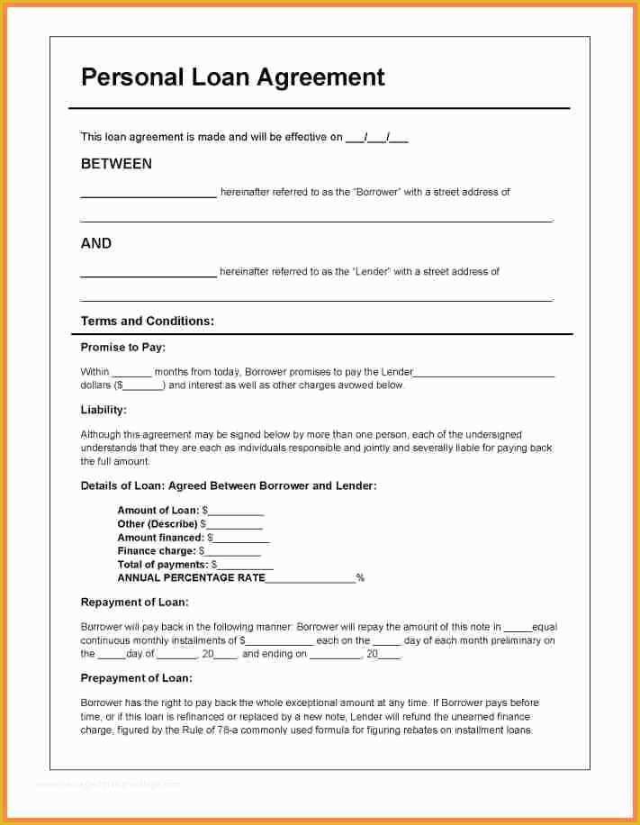 Free Template for Loan Agreement Between Friends Of 7 Template Loan Agreement Between Family Members
