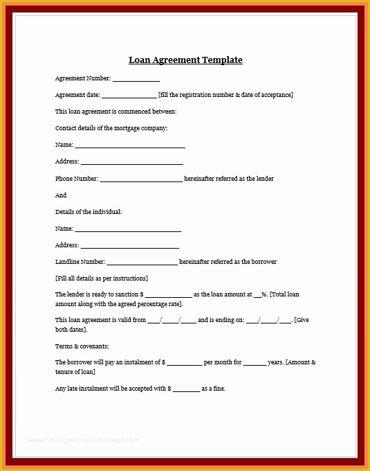 Free Template for Loan Agreement Between Friends Of 8 Personal Loan Agreement Between Friends