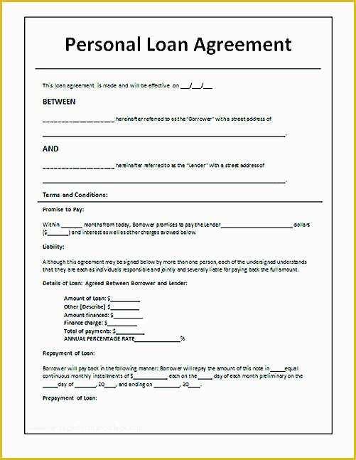 Free Template for Loan Agreement Between Friends Of Download Loan Contract Template with Crucial Details to Note