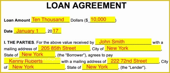 Free Template for Loan Agreement Between Friends Of Free Loan Agreement Templates Pdf Word Eforms Free